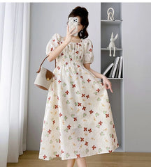 Vintage Patchwork Pregnancy Dress