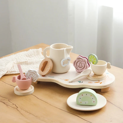 Tea Set Wooden Pretend Play Toys