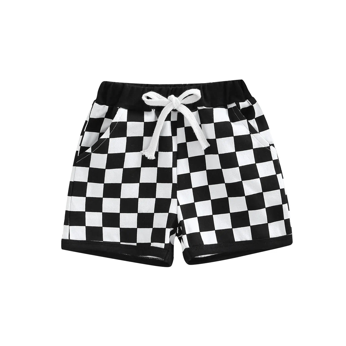 Kids Checkerboard Print Shorts
