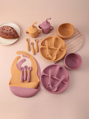 Baby Silicone Feeding Set, 9-Piece Weaning Starter Kit