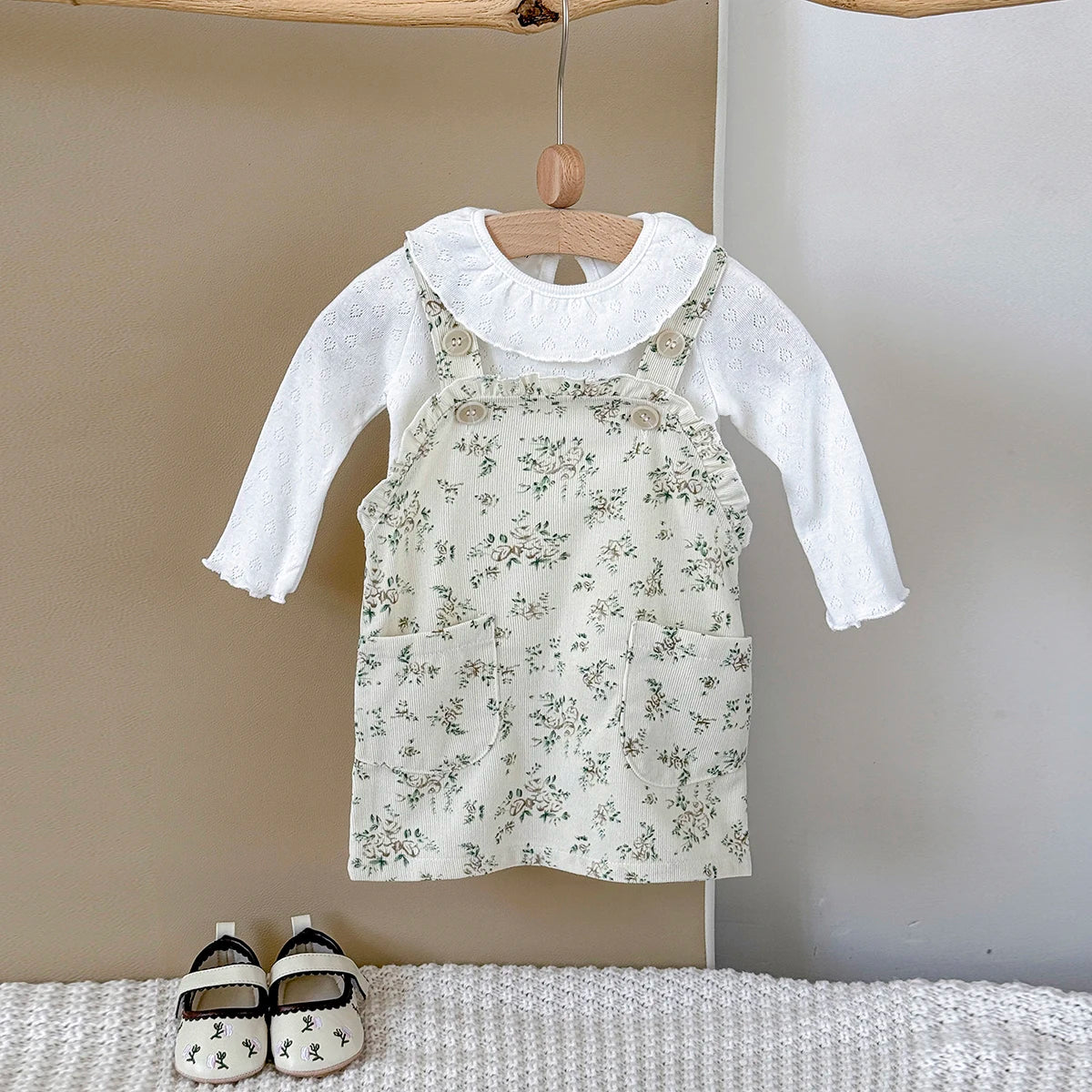 Ruffled Floral Print Dress