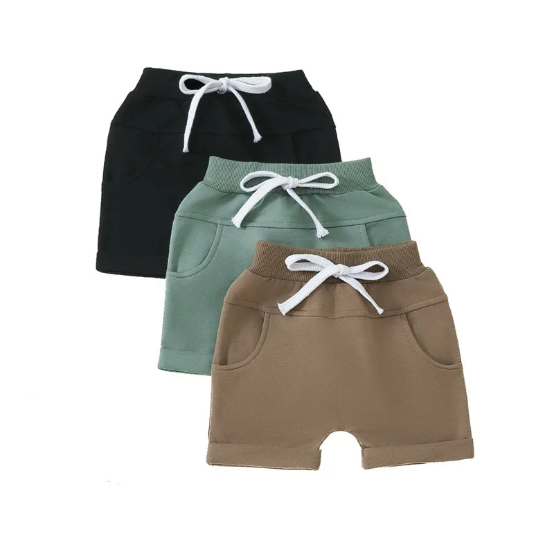 Casual Solid Baby Kids Shorts Pants