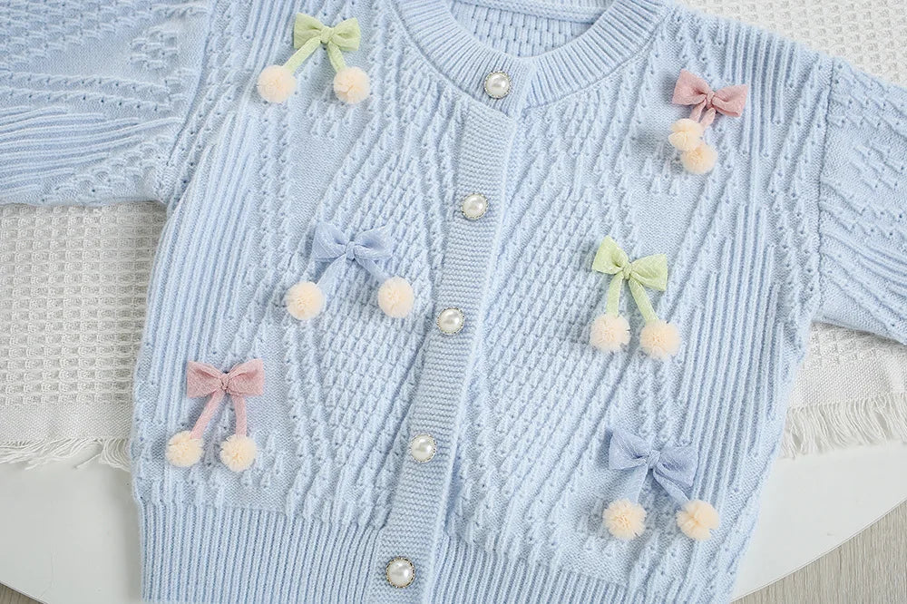Cute Flower Bow Girls Outfit