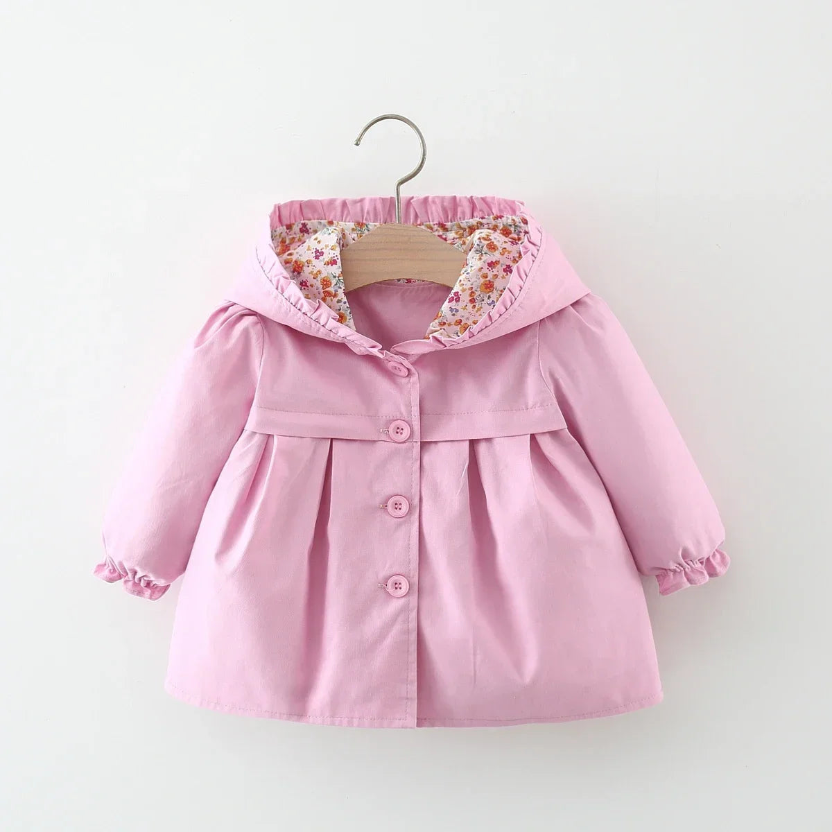 Stylish Solid Baby Girl Coat