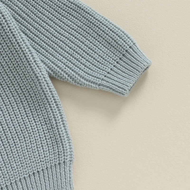 Basic Cotton Long Sleeve Sweater - PAMU8