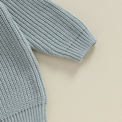 Basic Cotton Long Sleeve Sweater - PAMU8