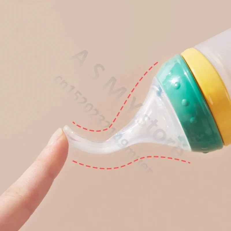 Baby Squeeze Feeding Bottle for Cereal and Puree