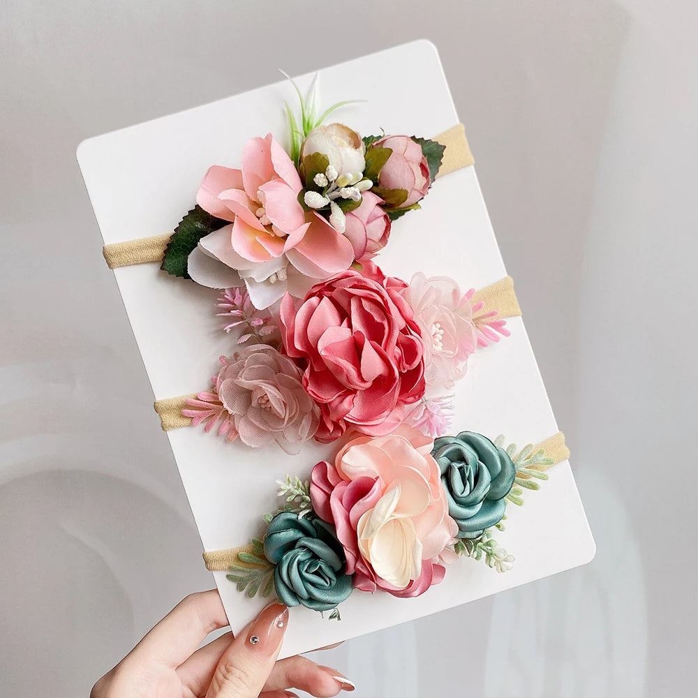 Artificial Flower Baby Headband