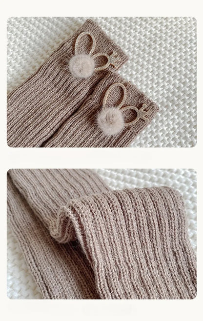 Soft Cotton Leg Warmers Knee Socks - PAMU8