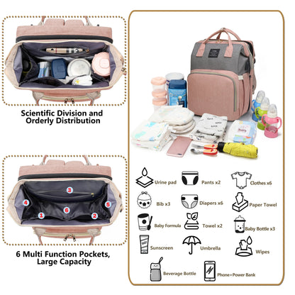 Backpack with Crib Bed & Diaper Bag