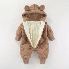 Baby Plush Cotton Jumpsuit, Thick Winter Snowsuit