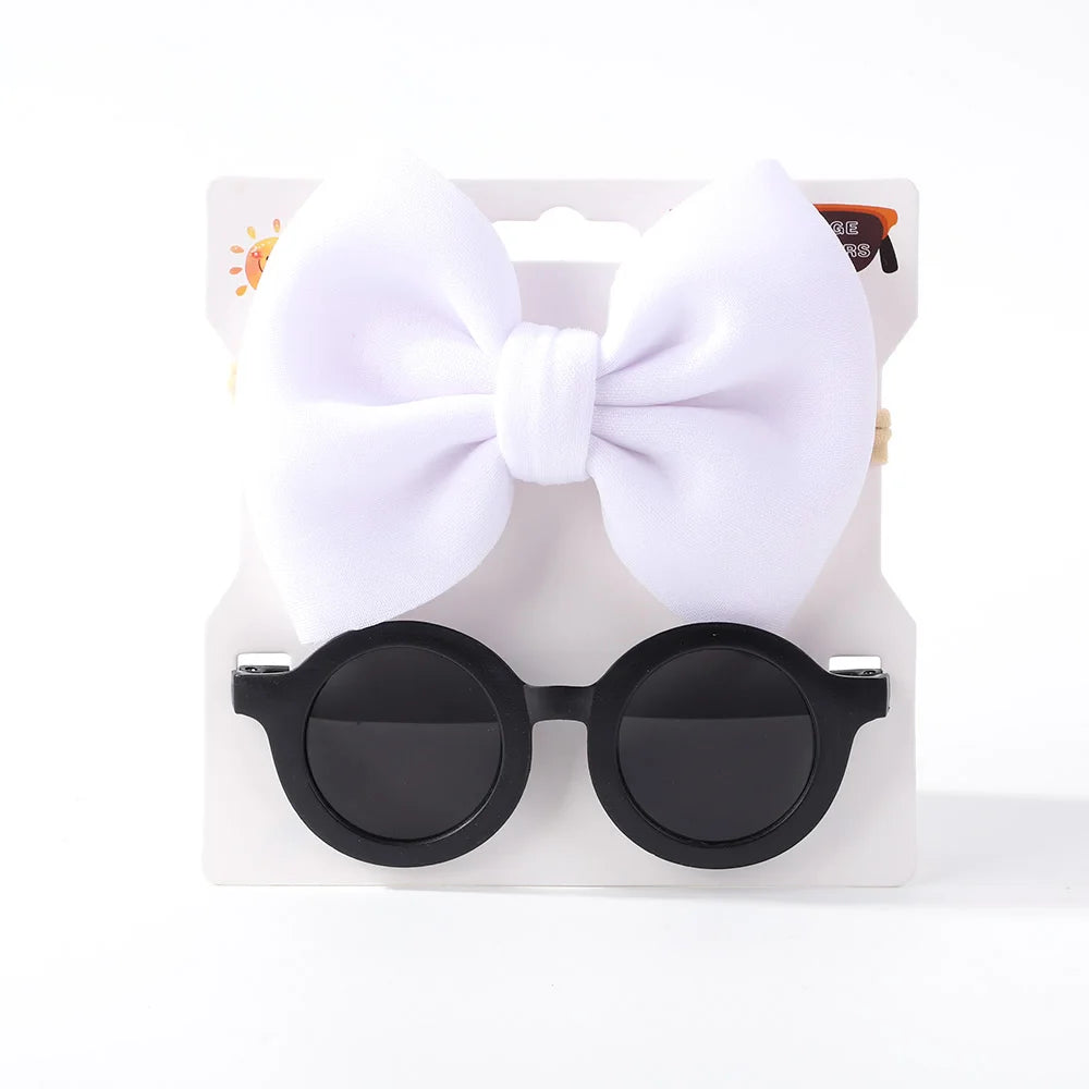 2Pcs/set hair band glasses