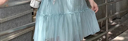 Necklace Petal Sleeve Maternity Dress