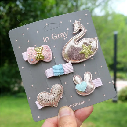 5Pcs/set Cartoon Hairpins