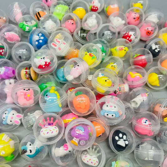32 mm claw machine capsules and mini toy prize options