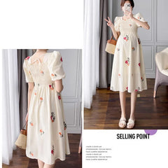 Puff Sleeve Pregnancy Dress