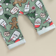 Cartoon Christmas Overall Romper