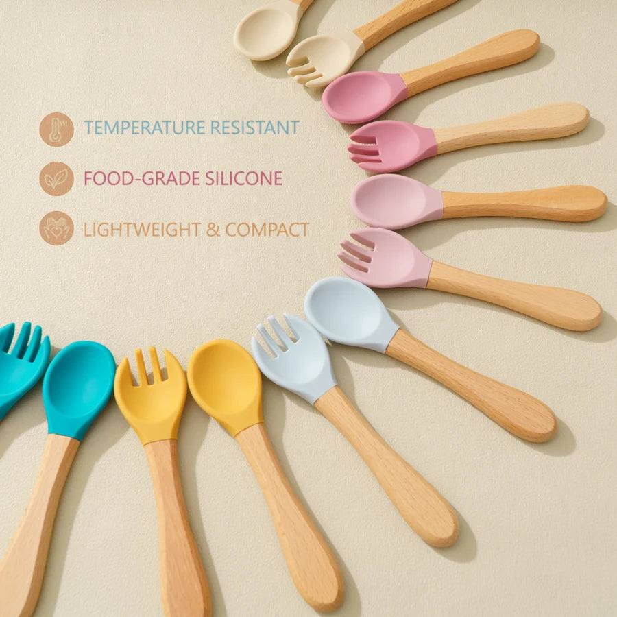 3PCS Baby Silicone Feeding Set - PAMU8