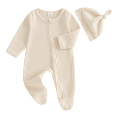 Waffle Knit Baby Jumpsuit