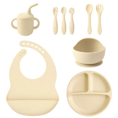 Baby Silicone Feeding Set, 9-Piece Weaning Starter Kit