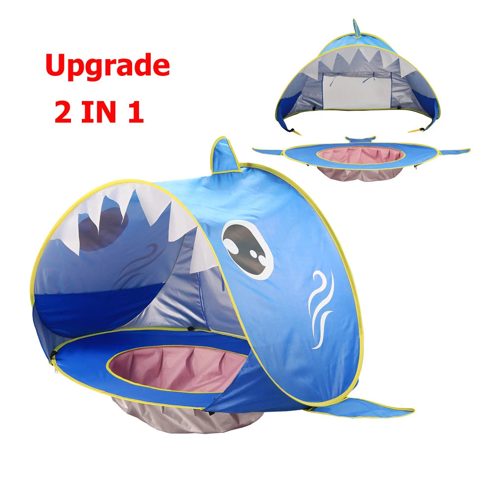Foldable Beach Shade Tent with Water-Play Area