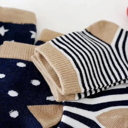 Cotton Stripe Cartoon Knitted socks