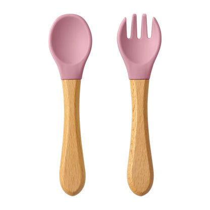Wooden Handle Spoon Fork