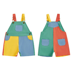 Toddler Overall Shorts, Adjustable Strap Suspender Romper