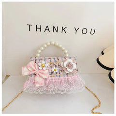 Flower Plaid Handbag for Girls (Ages 2-4)