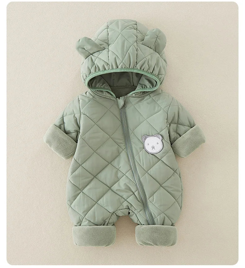 Fleece Lined Cotton Infant Romper