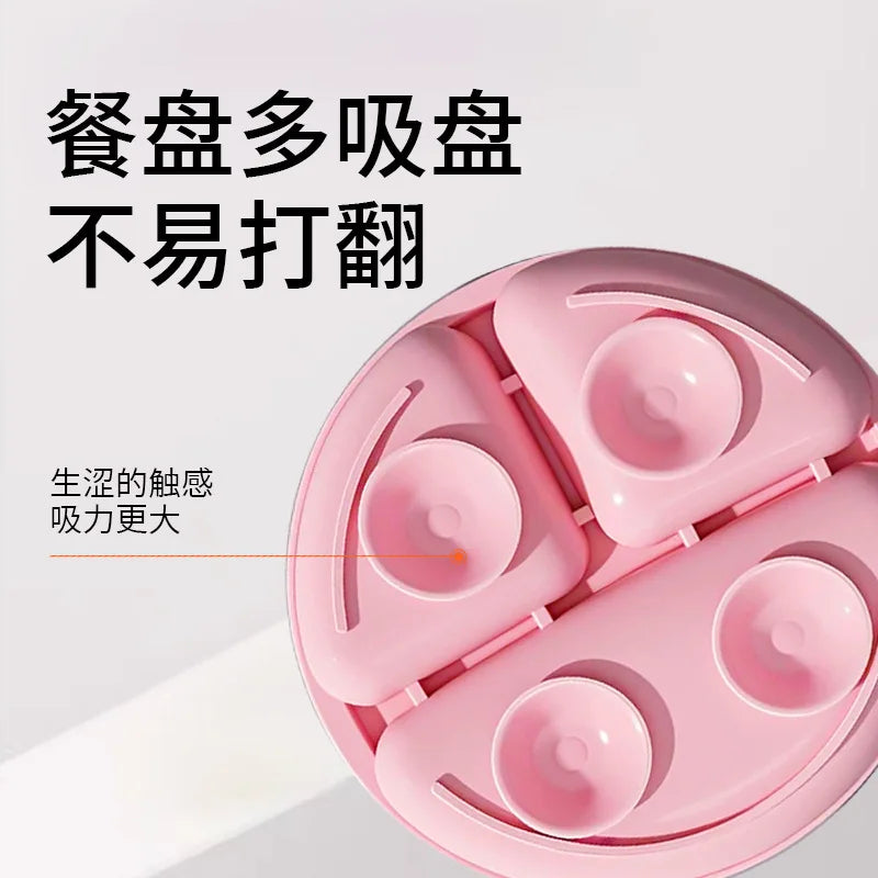 Baby Silicone Tableware Set, Suction Bowls and Utensils