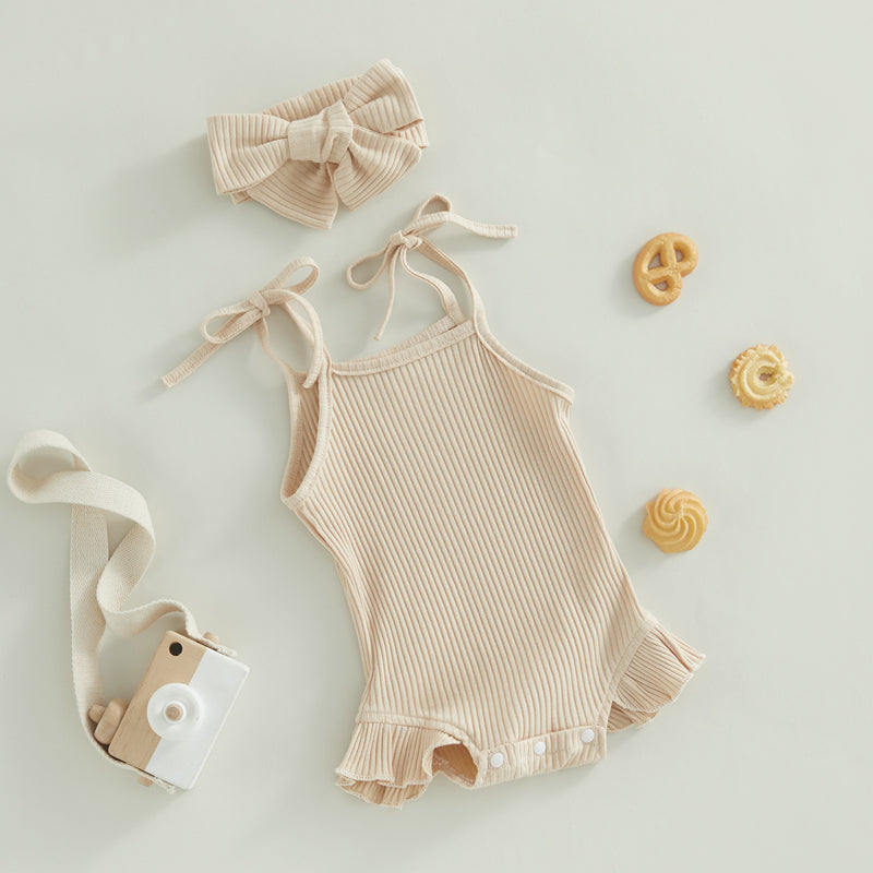 Tie-Up Strap Baby Outfit