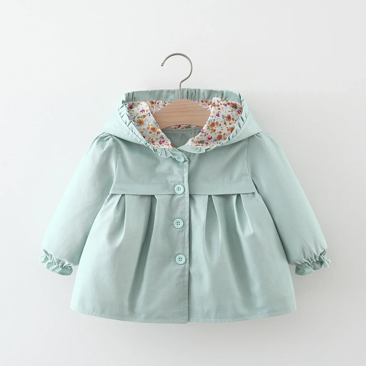 Stylish Solid Baby Girl Coat