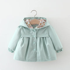 Stylish Solid Baby Girl Coat