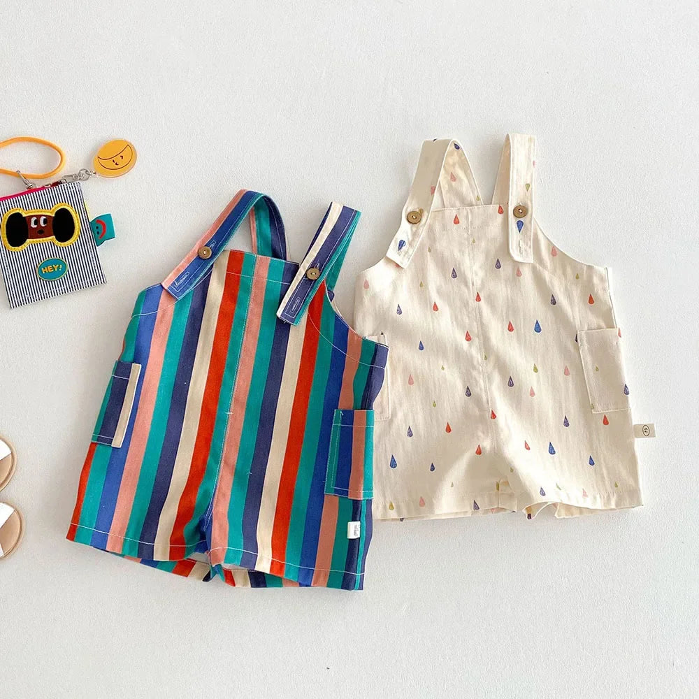 Kids' Spring Jumpsuit, Unisex Casual Romper