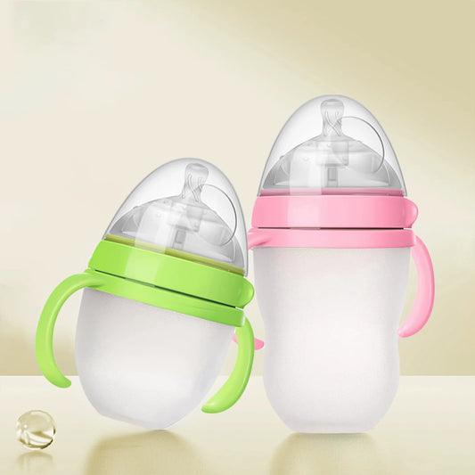 Baby Bottle with Silicone Handle