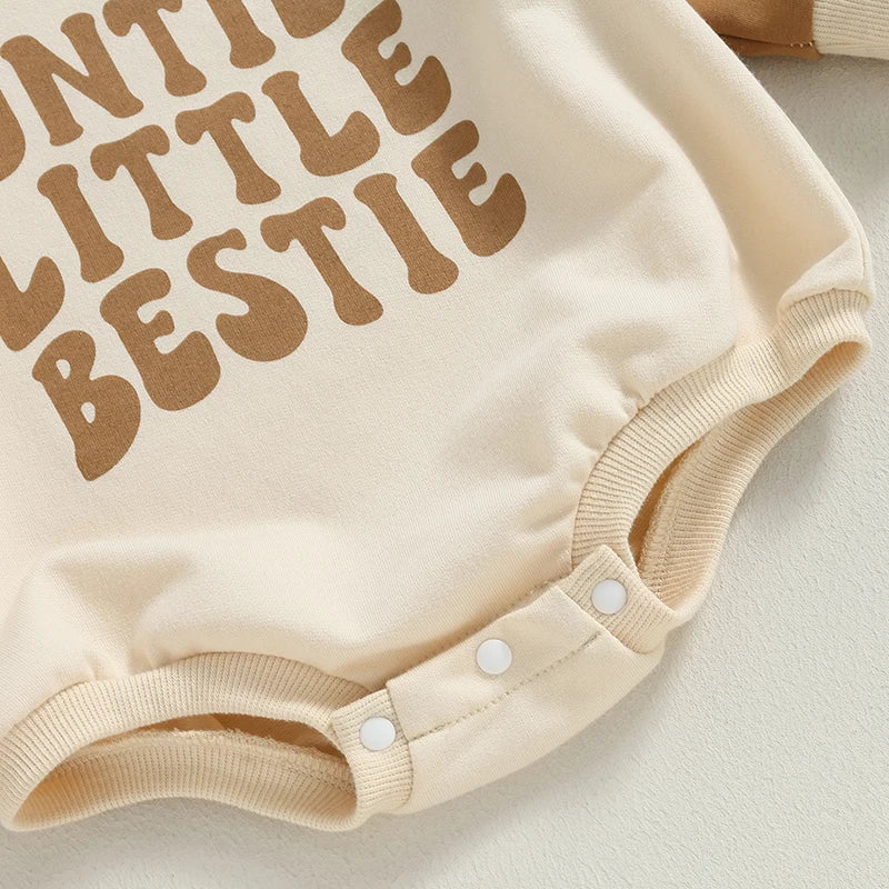 Baby Raglan Sleeve Letter-Print Long-Sleeve Romper