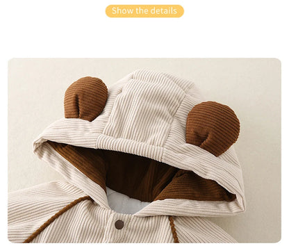 Cozy Winter Baby Romper Set