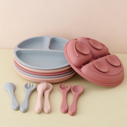 Training Silicone Tableware Set With Spoon Fork - PAMU8