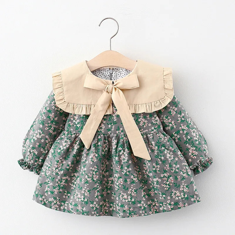 Long Sleeve Printed Princess Dress