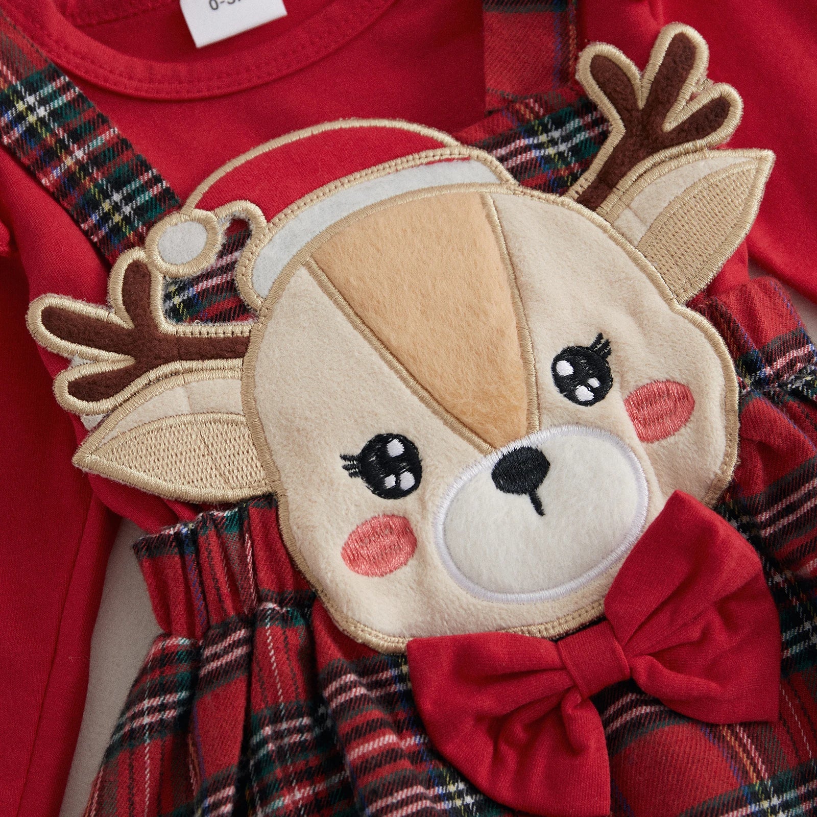 Ruffle Long Sleeve Christmas Romper