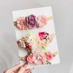 Baby Flower Headbands, Soft Floral Hair Band Set