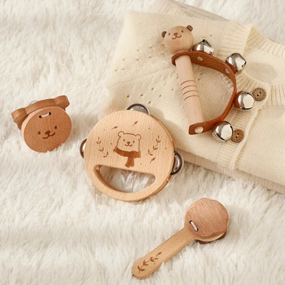Wooden Rattle Musical Baby Toys