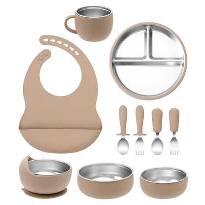 10PCS Stainless Feeding Set