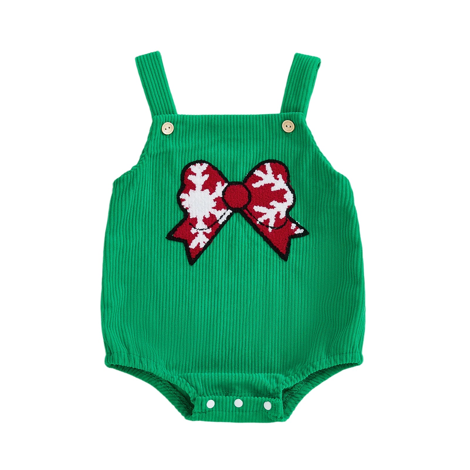Embroidery Bow Christmas Bodysuit