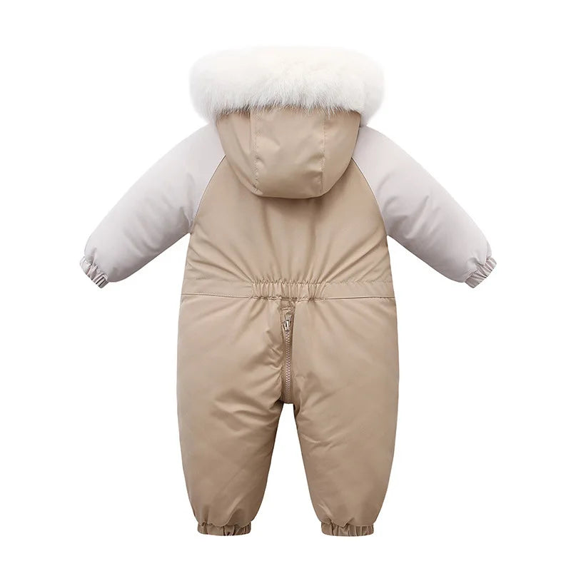 Wool Lined Infant Down Romper