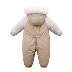 Wool Lined Infant Down Romper