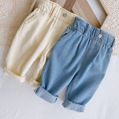 Solid Kids Boys Straight Pants - PAMU8