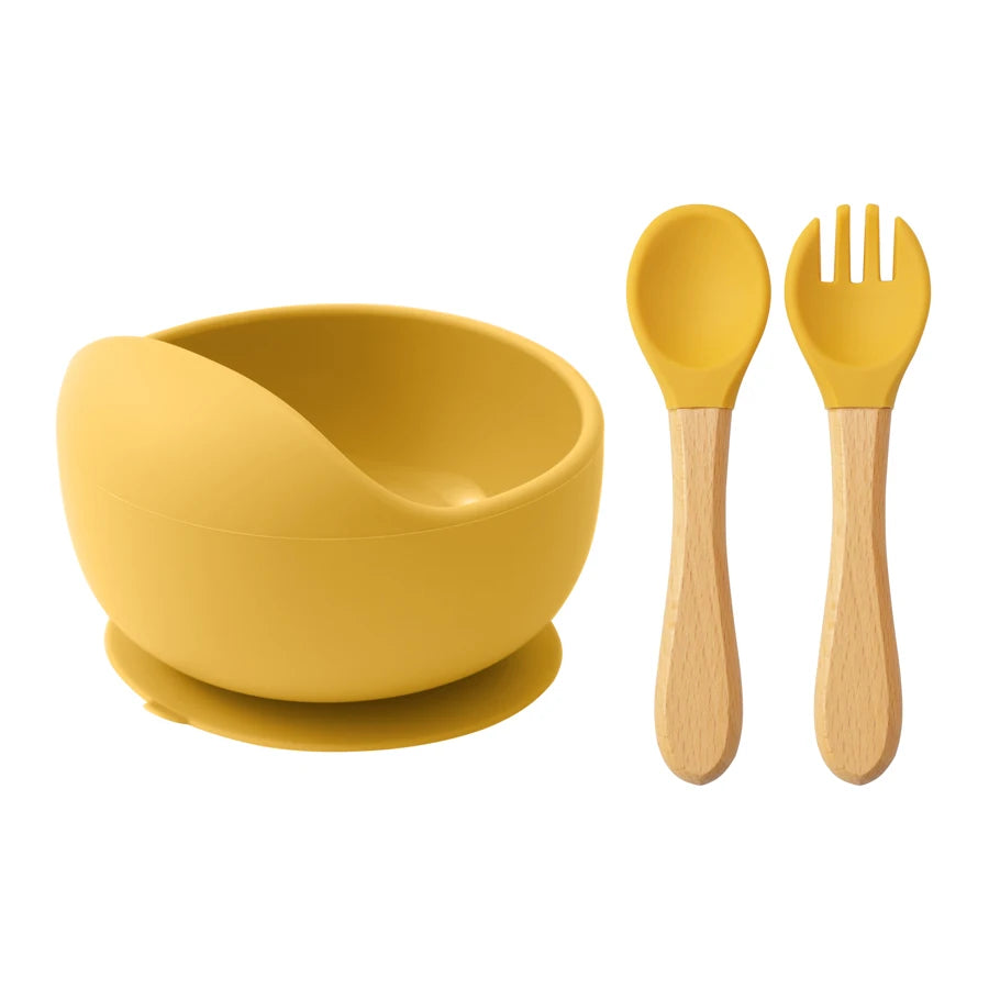 3PCS Baby Silicone Feeding Set - PAMU8