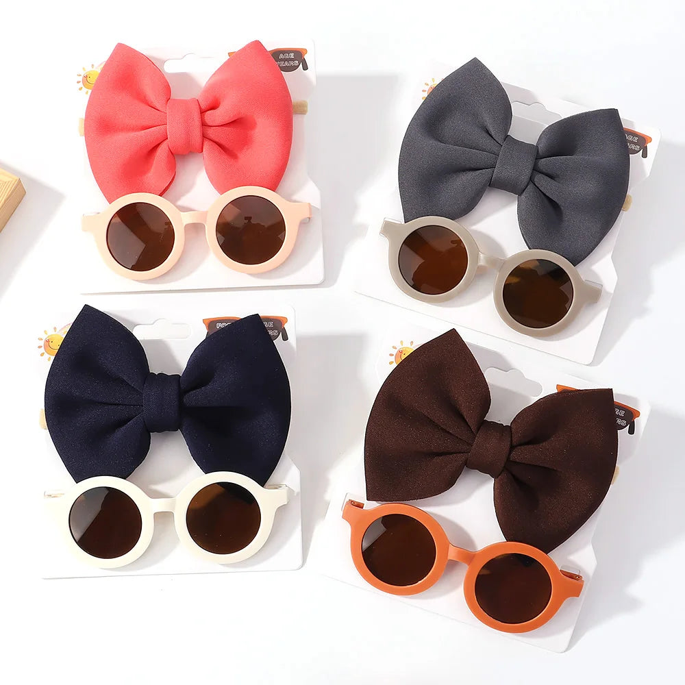 2Pcs/set hair band glasses